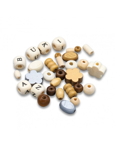 Boite de perles en bois - naturel