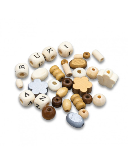 Boite de perles en bois - naturel
