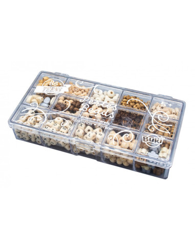 Boite de perles en bois - naturel