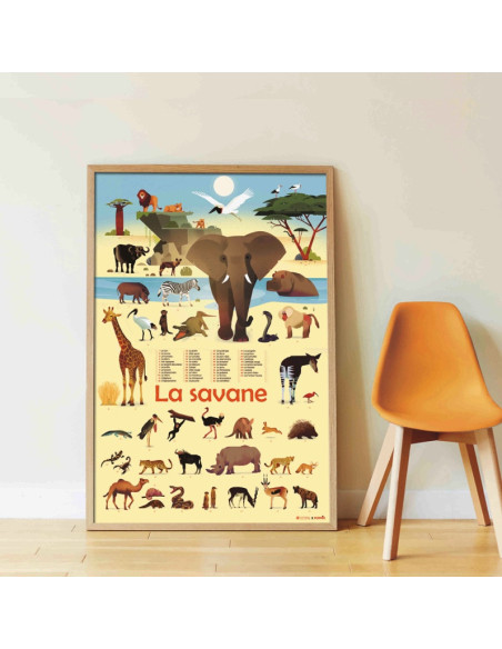 Poster en stickers la savane