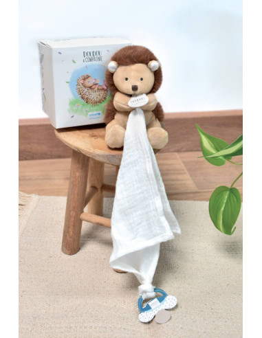 Unicef - herisson avec doudou attache-sucette