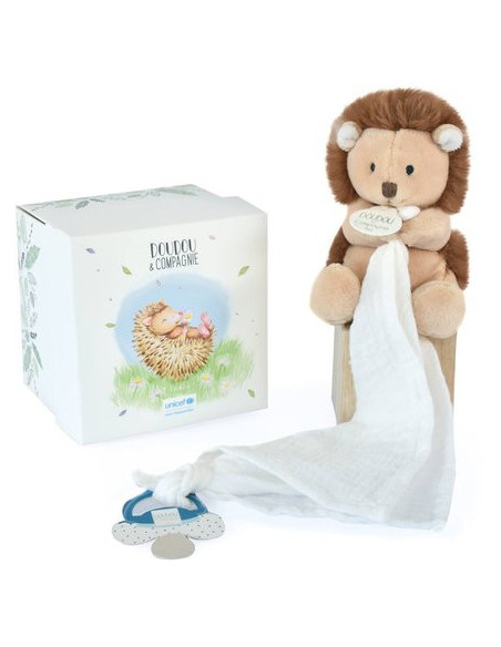 Unicef - herisson avec doudou attache-sucette