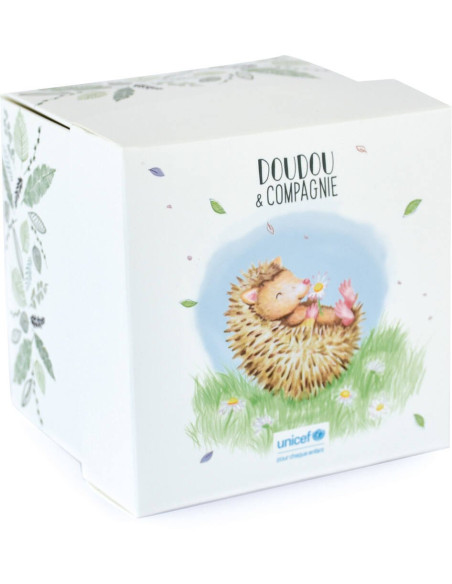 Unicef - herisson avec doudou attache-sucette