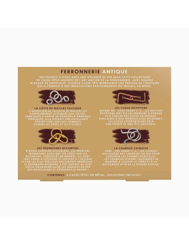 Set de 4 casse tetes en metal ferronnerie antique