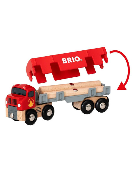 BRIO Wagon Transport Bois - Accessoire train marchandises