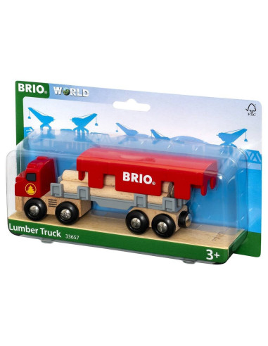 BRIO Wagon Transport Bois - Accessoire train marchandises