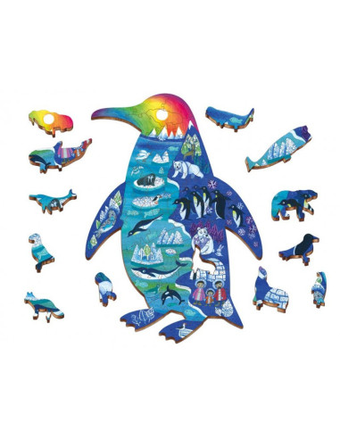 LUDATTICA - WOODY PUZZLE ANIMAUX POLAIRES 25X35CM, 48 PIECES