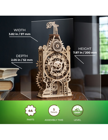 Ugears - ancienne tour horloge - 44 pieces