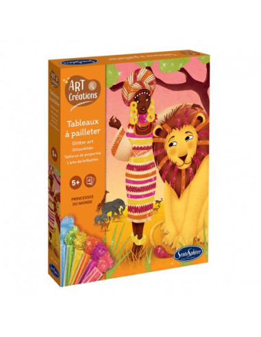 Art & creations - tableaux a pailleter - princesses du monde