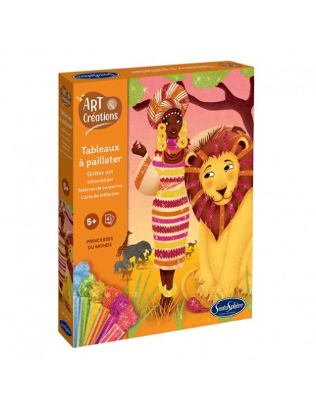 Art & creations - tableaux a pailleter - princesses du monde
