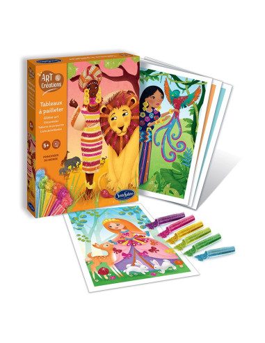 Art & creations - tableaux a pailleter - princesses du monde