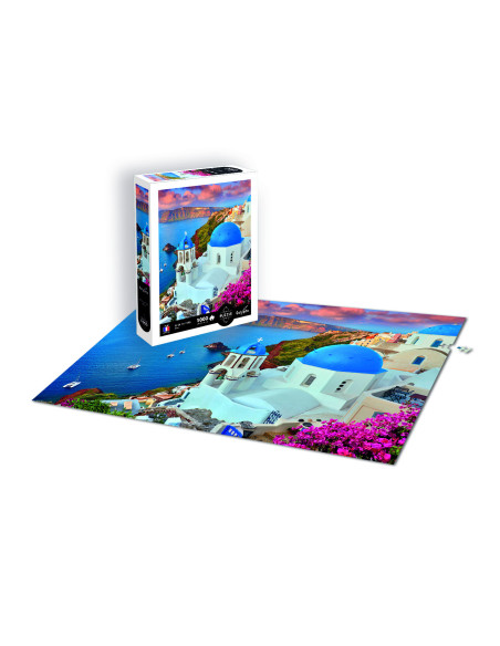 Puzzle 1000 pièces paysage - iles de santorin - grèce