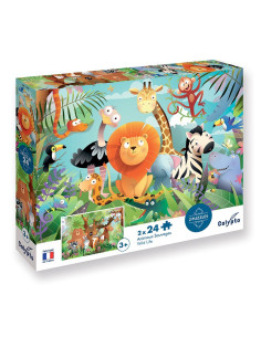 Puzzle 2 x 24 pièces - Animaux Sauvages