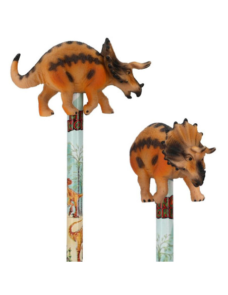 Crayon Dino World avec figurine Dino