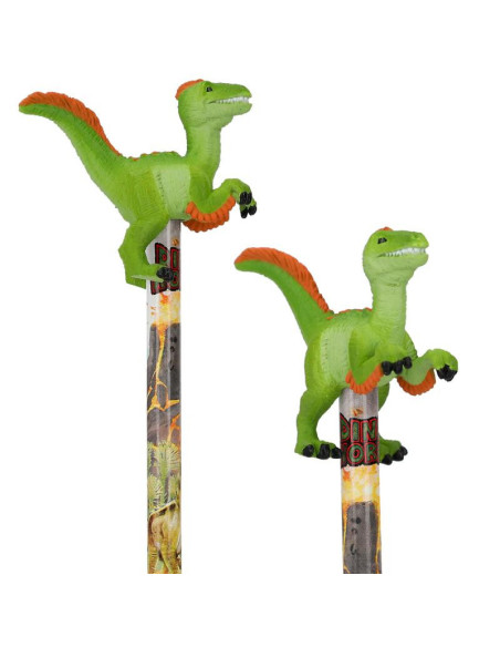 Crayon Dino World avec figurine Dino