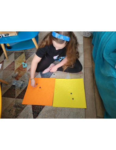 Jeu Plak' Eclair orange - plaque de billes