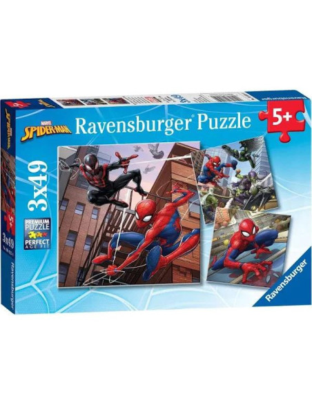 Puzzles Spider-Man en action | 3x49 pièces Ravensburger Marvel