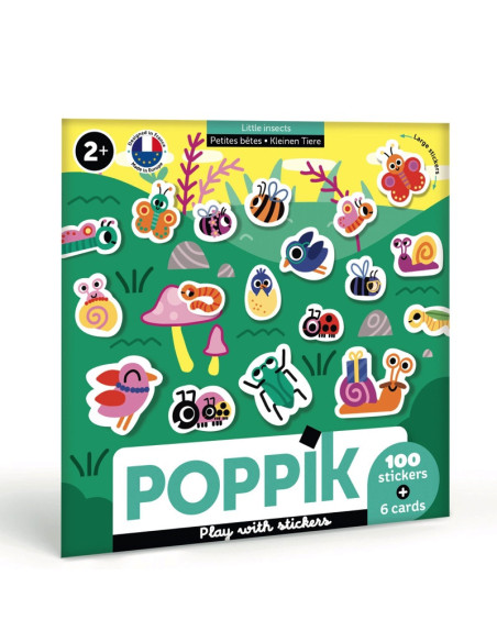 Gommettes repositionnables - petites betes - poppik