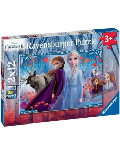Ravensburger - puzzle voyage reine des neiges2 2x12p