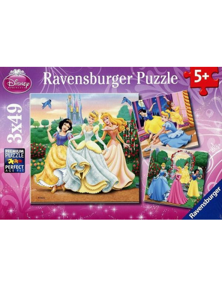 Ravensburger - puzzle disney princesses 3x49p