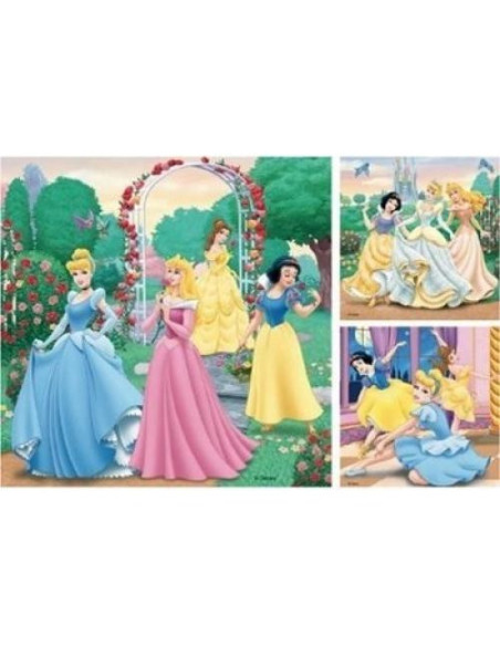 Ravensburger - puzzle disney princesses 3x49p