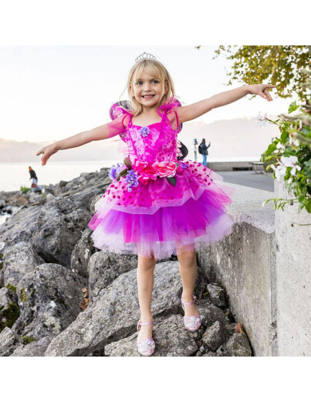 Robe fairy bloom deluxe fushia/violet, taille 3-4 ans