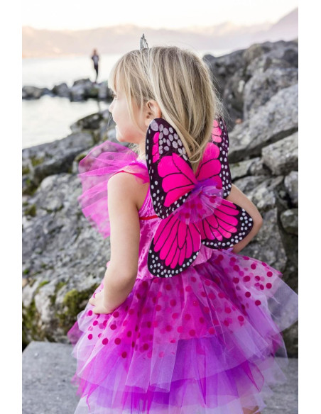 Robe fairy bloom deluxe fushia/violet, taille 3-4 ans