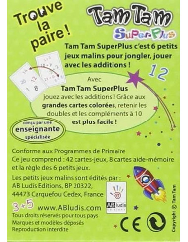 TAM TAM SUPERPLUS LES TABLES D'ADDITION