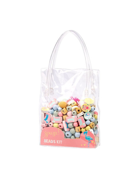 KIT CREATIF PERLES EN BOIS EN POT