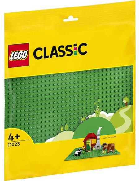 LEGO PLAQUE CONSTRUCTION VERTE