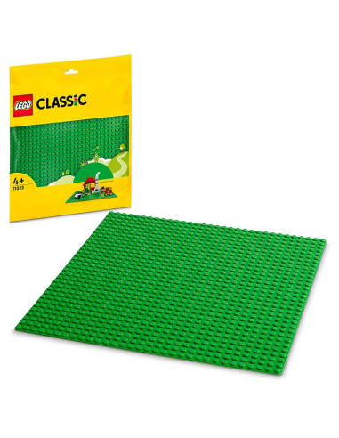 LEGO PLAQUE CONSTRUCTION VERTE
