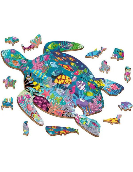 LUDATTICA - WOODY PUZZLE OCÉAN 25X35CM, 48 PIECES