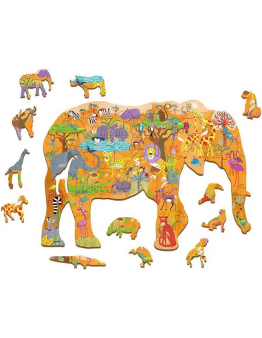 LUDATTICA - WOODY PUZZLE SAVANNE, 48 PIECES