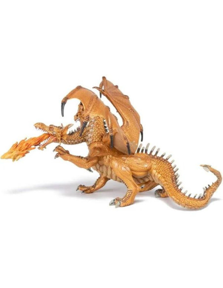 Dragon deux têtes or