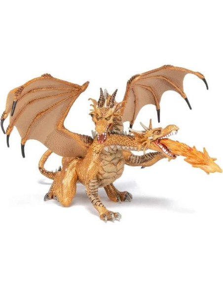 Dragon deux têtes or