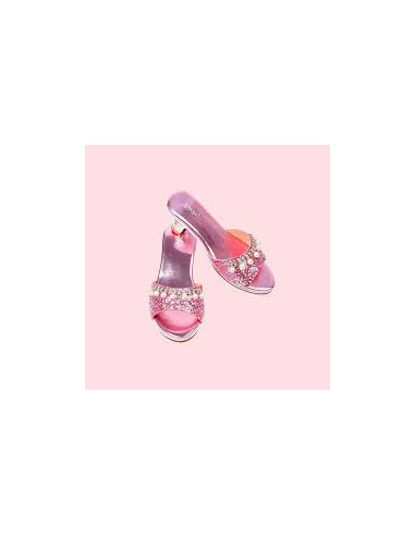 MULES A TALON MARIE-CLAIRE, ROSE SATINE TAILLE 30/31