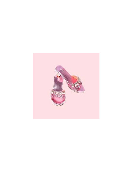 MULES A TALON MARIE-CLAIRE, ROSE SATINE TAILLE 30/31