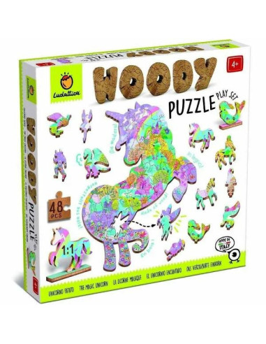 LUDATTICA - WOODY PUZZLE ENVIRONNEMENT SUPERBE, 48 PIECES