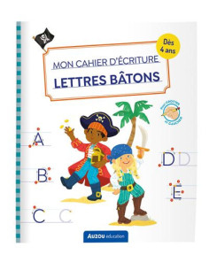 Mon cahier d'écriture - lettres bâtons - pirates