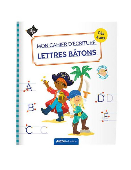 Mon cahier d'écriture - lettres bâtons - pirates
