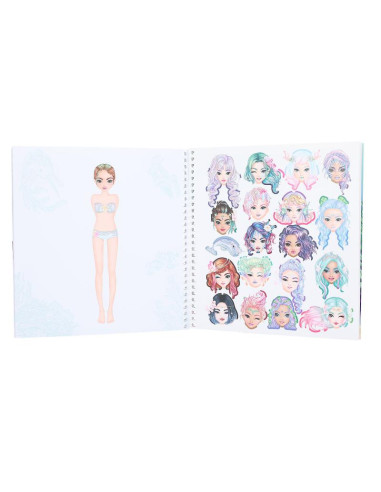 Topmodel dress me up album autocollants mermaid