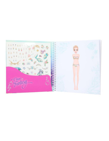 Topmodel dress me up album autocollants mermaid
