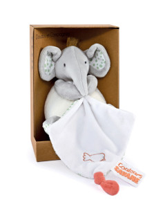 Elephant - pantin avec doudou 2