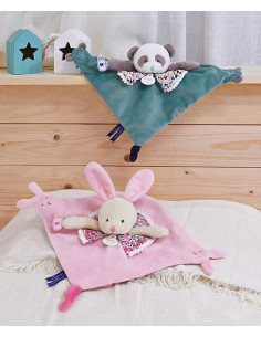 Doudou avec marionnette à doigts - panda 2