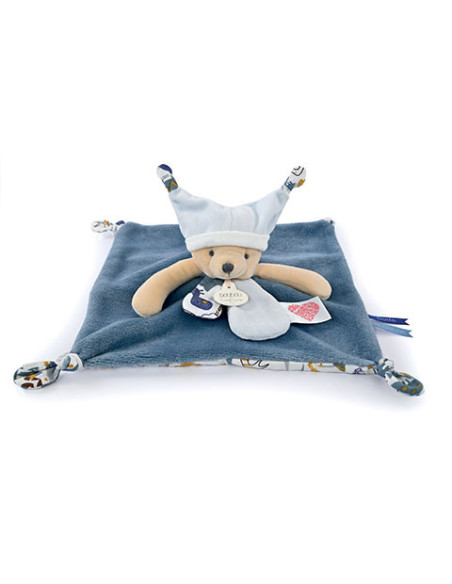 Doudou plat - 3 histoires - ours bleu