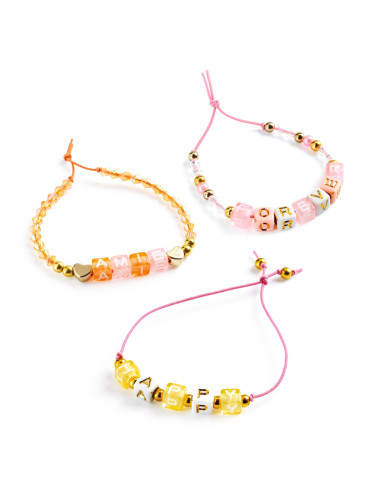 Foison de perles - perles alphabet or