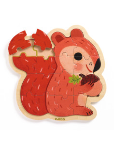 Puzzlo - puzzlo nut - 16 pcs - djeco