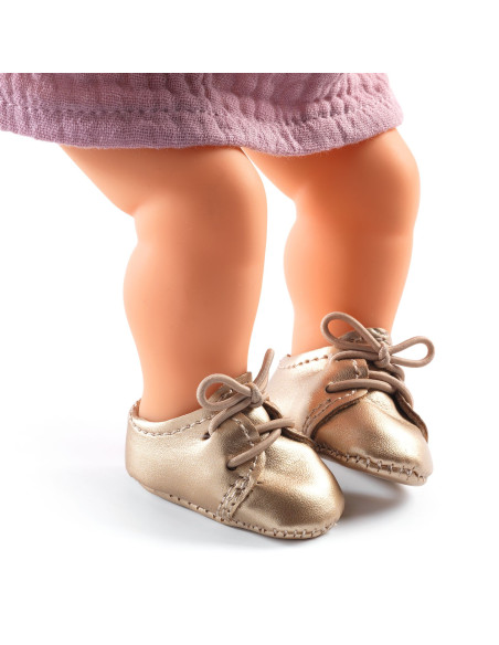 Vêtements pomea - chaussures doré - pomea djeco