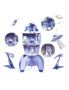 Fusee diy - fusée spatiale - djeco 2