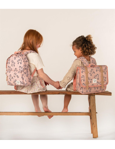 Cartable enfant licornes - rose